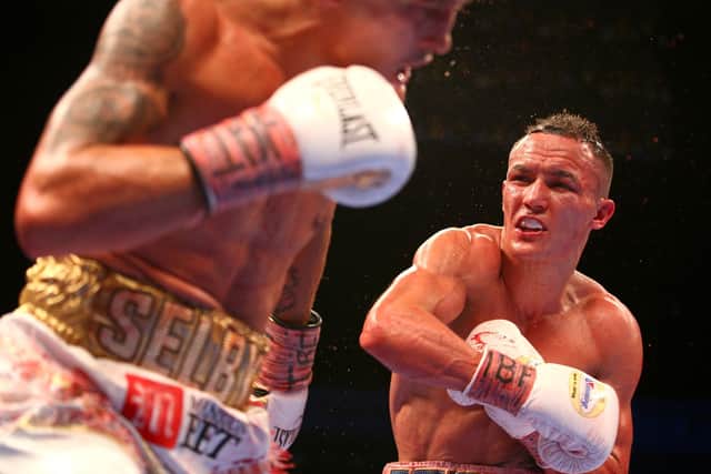 DEFINING MOMENT: Josh Warrington on his way to dethroning Lee Selby in May 2018. Picture: Dave Thompson/PA Wire.