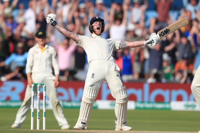 ICONIC: England's Ben Stokes celebrates winning the third Ashes Test match at Headingley. Picture: Mike Egerton/PA Wire.