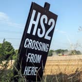 HS2 sign near the village of South Heath in Buckinghamshire. Photo: PA