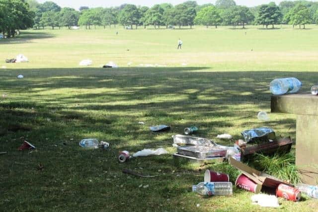 Rubbish left in Roundhay Park (Photo: Friends of Roundhay Park)
