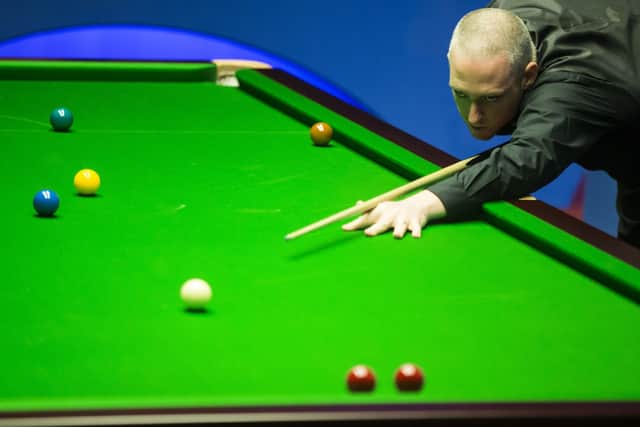 David Grace in action against Kyren Wilson on day two of the Betfred Snooker World Championships at the Crucible Theatre, Sheffield in 2017 (Picture: Danny Lawson/PA Wire)