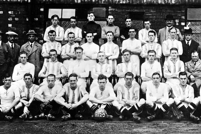 Leeds United's 1922/23 line-up. Picture: Varley Picture Agency.