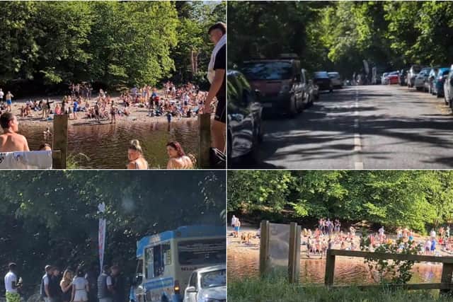 Stills from a video taken by Kyle Harrison showing the scenes in Ilkley on Saturday, May 30.