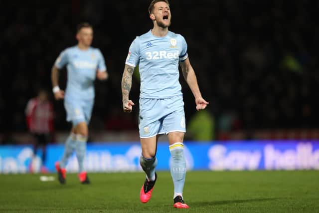 IT'S GOOD TO BE BACK: Leeds United captain Liam Cooper, above, relished the opportunity to finally train with his Whites team-mates this week. Photo by Alex Pantling/Getty Images.
