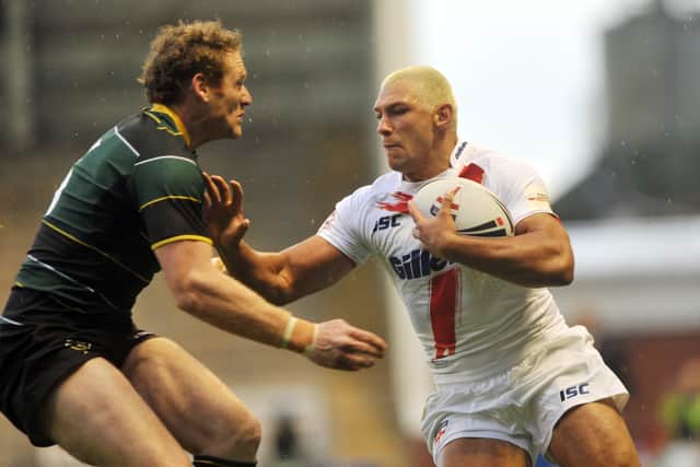 England's Ryan Hall in action against the Exiles in 2013. Picture: Michelle Adamson.