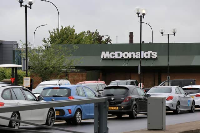 McDonald's on Attercliffe Common near Meadowhall on Wednesday.
