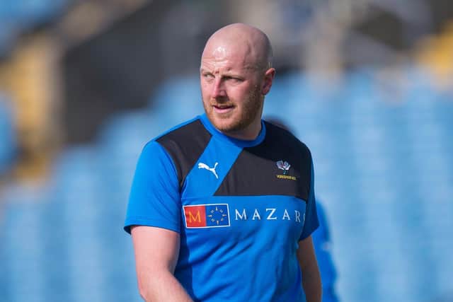 Like a kid at christmas: Yorkshire first-team coach Andrew Gale was back in the nets at Headingley earlier this week, putting the England batsmen through their paces. (Picture: Allan McKenzie/SWPix.com)