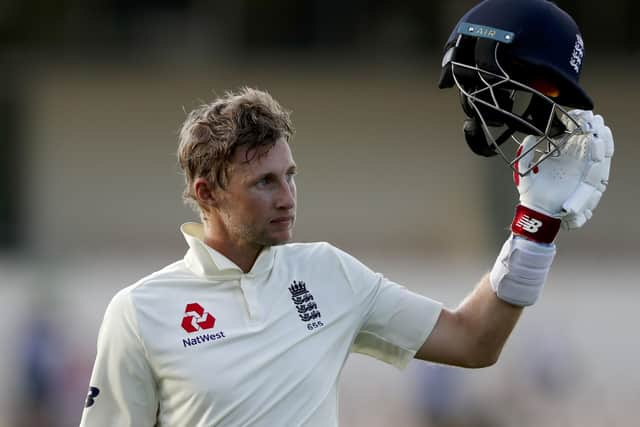 COME ON BACK: England's captain Joe Root at the end of day three of the third Test against West Indies in St Lucia last year. Picture: AP/Ricardo Mazalan