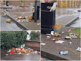 Police in Wakefield have shared photos of hundreds of pieces of litter abandoned in the city's car parks. Photos: West Yorkshire Police