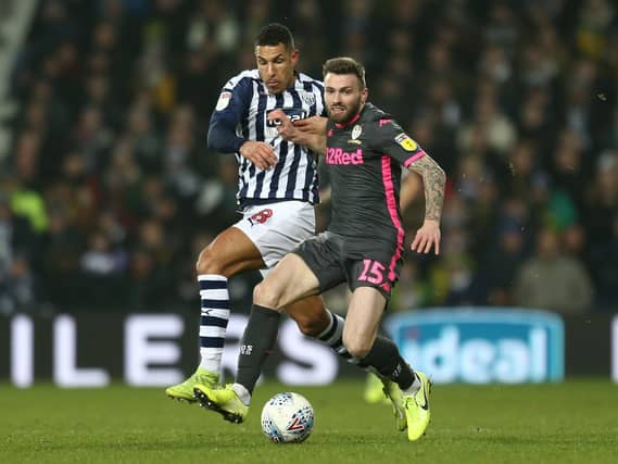 BIG TWO: Stuart Dallas and Jake Livermore battle it out as Leeds United take on West Brom at The Hawthorns on New Year's Day. Photo by Lewis Storey/Getty Images.