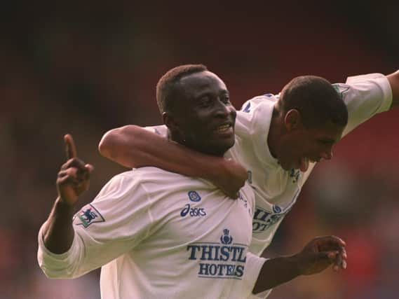 NO MORE PUDDINGS: Tony Yeboah had to say no more, thank you, to the firm sponsoring his Leeds United goals in Yorkshire puddings. Pic: Getty
