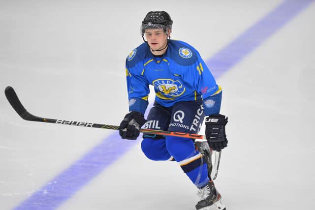 FAMILY AFFAIR: Leeds Chiefs' defenceman, Lewis Baldwin. Picture courtesy of Dean Woolley.