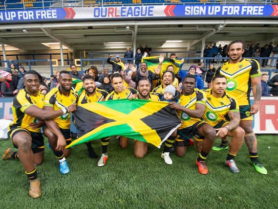 Members of the Jamaica side after playing England Knights at Emerald Headingley last year. (SWPIX)