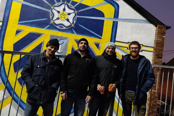 HOME - Steve Underwood, left, now follows Leeds United from Ireland.