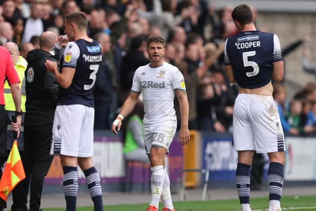 NOT AGAIN! Gaetano Berardi is sent off in October's clash at Millwall, but this time the decision was rescinded. Photo by Andrew Matthews/PA Wire.