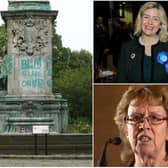Morley and Outwood MP Andrea Jenkyns (top right), claimed the review into Leeds' historical monuments is a waste of public money. 
Council leader Judith Blake (bottom right), says it's a necessary process for the city.