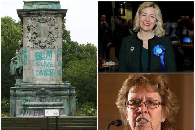 Morley and Outwood MP Andrea Jenkyns (top right), claimed the review into Leeds' historical monuments is a waste of public money.
Council leader Judith Blake (bottom right), says it's a necessary process for the city.