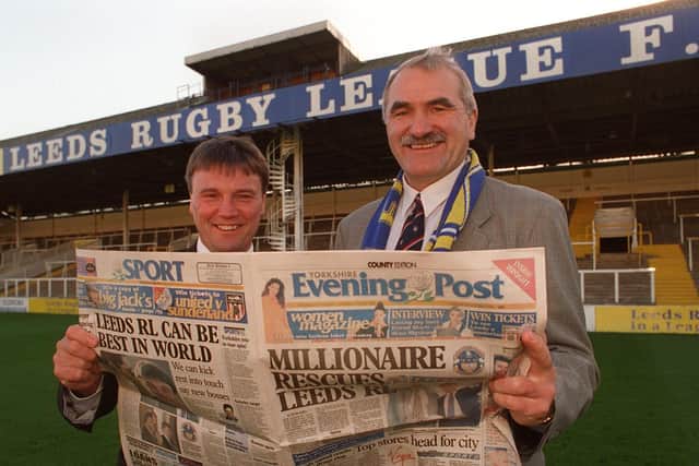The YEP's backpage headline on the day of the takeover was "Leeds RL can be best in world". Pixture by Mark Bickerdike.