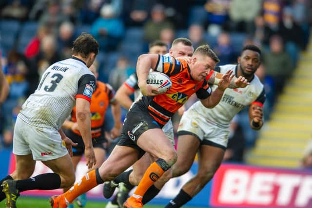 Adam Milner in Betfred Super League round one action against Toronto Wolfpack. Picture by Tony Johnson.