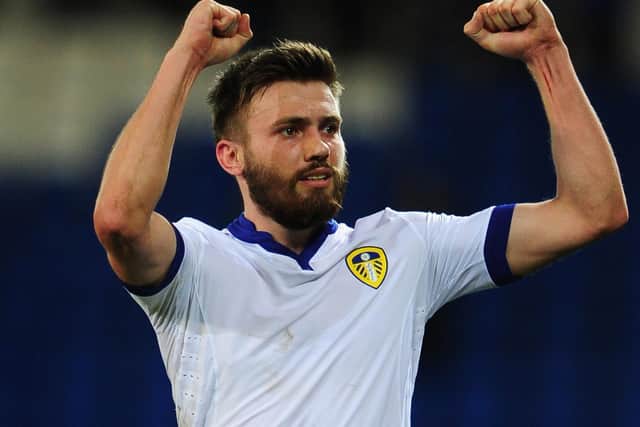 DELIGHT: Leeds United's Northern Ireland international Stuart Dallas celebrates the victory in Cardiff. Photo by Harry Trump/Getty Images.