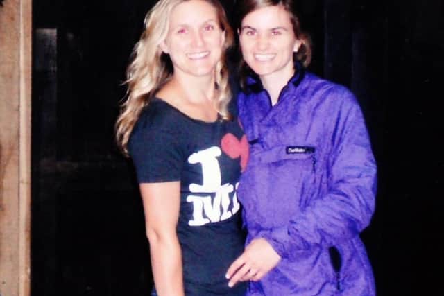 Kim Leadbeater (left) pictured with her sister Jo Cox