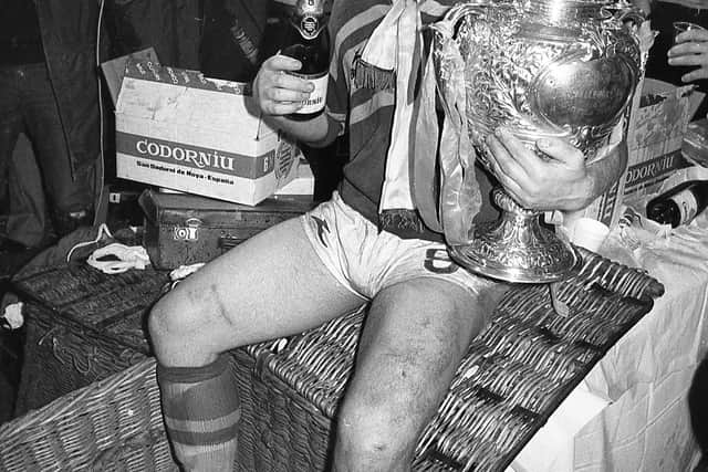 Leeds' 
David Ward with Challenge Cup trophy in 1978. Picture: Steve Riding.