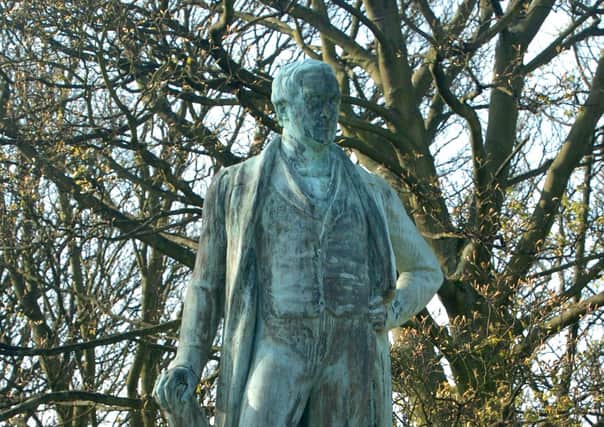 The statue of Sir Robert Peel on Woodhouse Moor, Leeds.