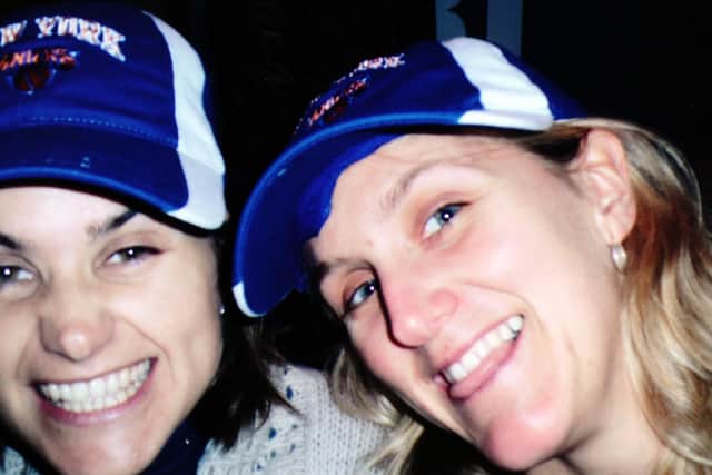 Jo Cox, left, and her sister Kim Leadbeater.