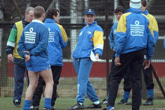 Howard Wilkinson takes training. PIC: Varley Picture Agency