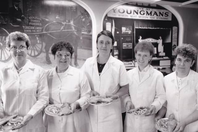 Staff at Youngmans serve up of the last meals in the restaurant. Pictured, left to right, are Alice Brookes, Vivienne Bowers, Anne Sissons, Audrey Smith and Sandra Jubb. PIC: YPN