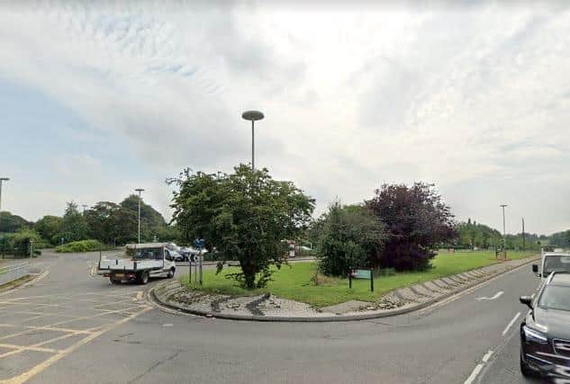 The crash happened at theroundabout junction to the park and ride site in King Lane. Photo: Google.