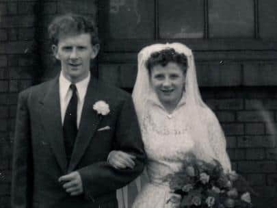 Gordon and Rita Evers on their wedding day.
