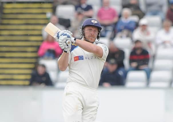 Hitting back: 
Andrew Gale  goes on the attack during his innings of 124 against durham after having dropped himself in the previous match. Picture: Steve Riding