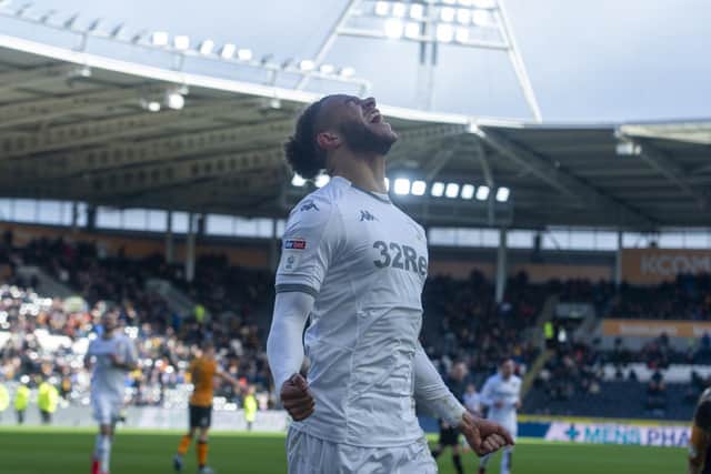 BIG CHANCE: For Tyler Roberts who impressed after coming on as a second-half substitute in February's 4-0 win at Hull City in which he scored a brace, pictured celebrating the second goal, above. Photo by Tony Johnson.