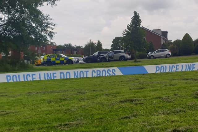 A man and a cyclist have both been taken to hospital
