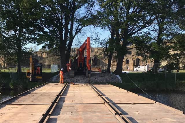 A fish pass is being built at Kirkstall Weir (Photo: Environment Agency)