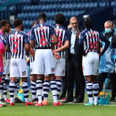FIRST STEPS BACK: West Brom boss Slaven Bilic talks to his team during Saturday's goalless draw at home to Birmingham City. Photo by Catherine Ivill/Getty Images.