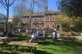 The Mustard Pot pub beer garden.