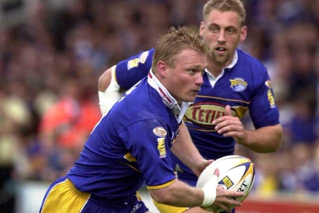Leeds Rhinos' Robbie Mears on the attack. Picture: James Hardisty.