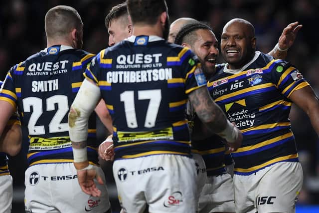 Leeds Rhinos crushed Torointo Wolfpack 66-12 on March 5, when Rob Lui, right, was among the try scorers, but have not played since. Picture by Jonathan Gawthorpe.