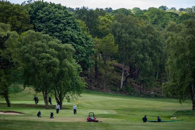 Golfers pictured at Headingley Golf Club last month after the lockdown restrictions were lifted. Picture: James Hardisty