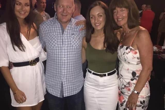 Steve and Angie Morley with their daughters Nicola and Lisa.