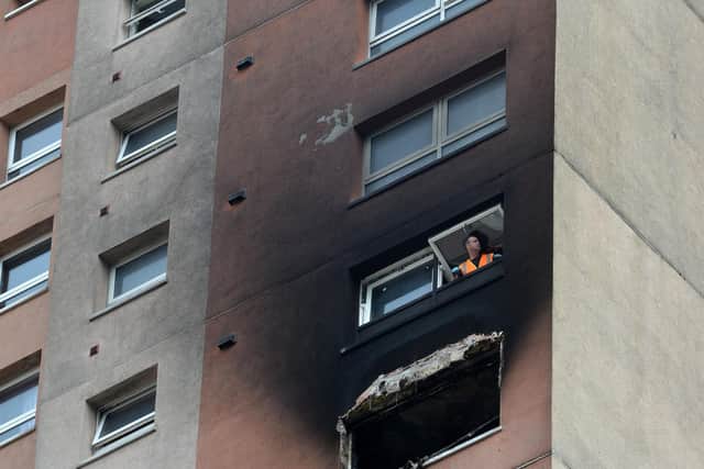 Adian Davenport caused 27,000 worth of damage at Cottingley Towers by torching his flat on the 20th floor.