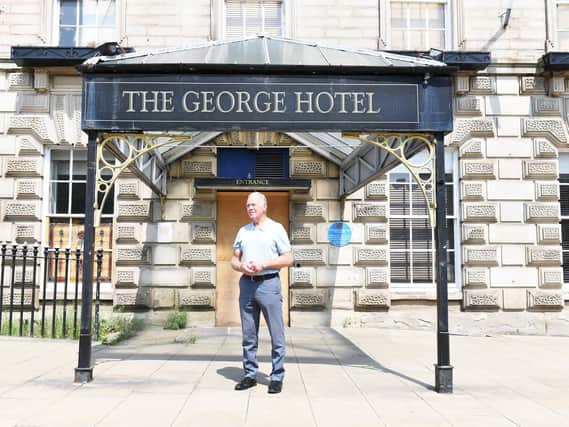 Castleford legend and former Leeds coach Malcolm Reilly outside the George Hotel. Picture by SWpix.com
