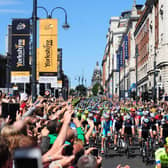 The scene in Leeds at the start of the 2014 Tour de France.