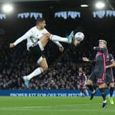 Fulham striker Aleksandar Mitrovic in action against Leeds United. (PA)