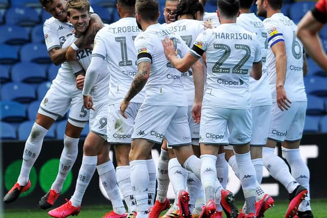 LEADERS - Leeds United sit top of the Championship once again thanks to the 3-0 win over Fulham at Elland Road in front of 15,000 'crowdies'. Pic: Simon Hulme