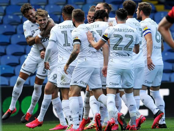 LEADERS - Leeds United sit top of the Championship once again thanks to the 3-0 win over Fulham at Elland Road in front of 15,000 'crowdies'. Pic: Simon Hulme