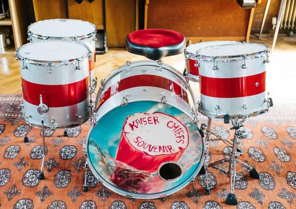 Drum kit belonging to former Kaiser Chiefs drummer Nick Hodgson, which is being auctioned for NHS charities. Picture: Nick Baines