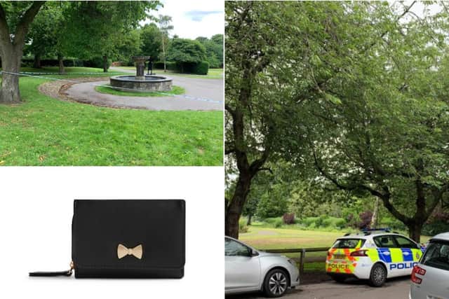Police are appealing to find the victim's purse - a black Primark purse with a gold bow on it and a gold zip with a tassel